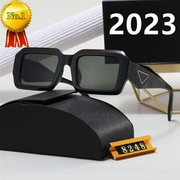 2023 Lunettes de soleil carrées de créateurs de mode Lunettes de vue classiques Goggle Lunettes de soleil de plage en plein air pour homme femme grand cadre en option Tri268o