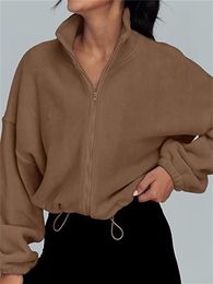2023 Créateurs de mode Vestes pour femmes Vente chaude Manteau de sport classique Col montant avec manteau à glissière en velours Automne Hiver Sweat-shirts décontractés Taille S-XXL 7 couleurs