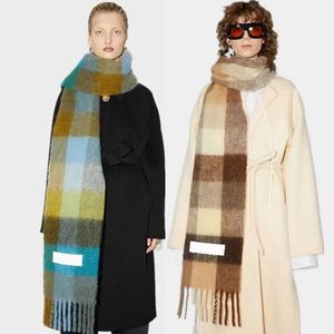 2023 mode Europa nieuwste herfst en winter meerkleurige verdikte geruite damessjaal AC met verlengde geruite sjaal paar warme sjaal