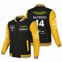 Vestes F1 à la mode, sweat-shirt de l'équipe de formule 1 Aston Martin, pilote espagnol Fernando Alonso, uniforme de course, Moto cyclisme, 2023