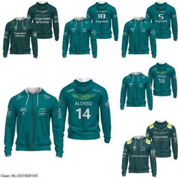 2023 Fashion F1 Men's Hoodie Jackets Sweat-shirt Formule One Team Spring Chaqueta Aston Martin Hombre Fernando Alonso Motorcycle Streetwear Clothing