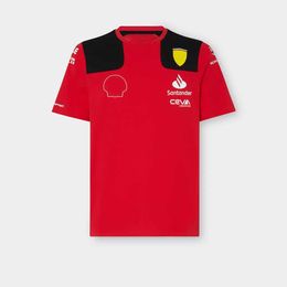 2023 Fashion F1 Heren T -shirt Formule 1 Team Nieuw Ferra Racing Suit Spaans Sainz Ronde Nek Personaliseerde Custom Id -oversized top