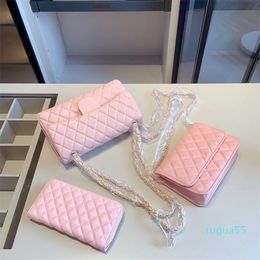 2023 moda bolsa material designer saco rosa diamante bordado metal corrente saco riqueza carteira