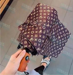 2024 Fashion Hipster Parasster Hipster Automatische vouw Luxe paraplu's Topkwaliteit Outdoor Travel Designer Multifunctionele Zon Parbrellas VL-0038626