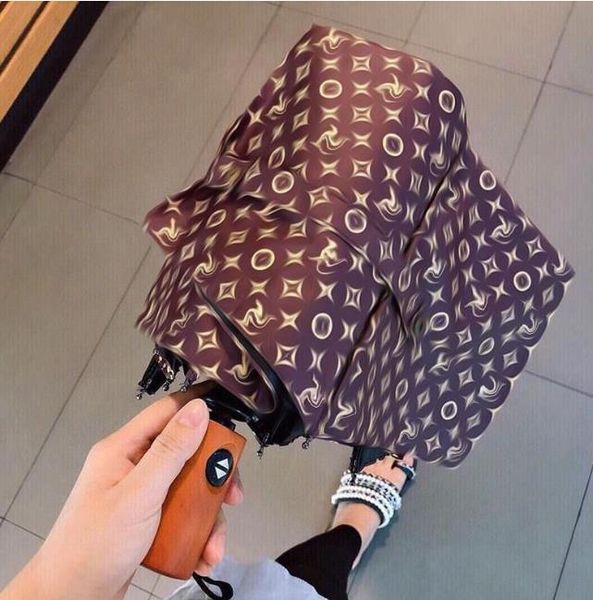 2023 Mode Hipster Parapluies Hipster Pliant Automatique Parapluies De Luxe Top Qualité En Plein Air Voyage Designer Multifonction Parasols gc223