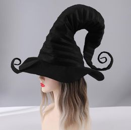 2023 fashion hot unisex brede rand hoeden van hoge kwaliteit Campaniform Halloween heks zwarte spreukhoed