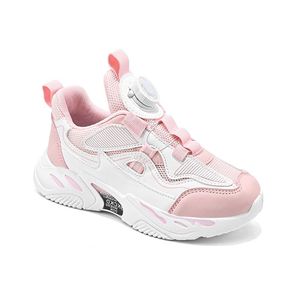 2023 Mode Hotsale Kinderschoenen Roze Grijs Rood Zwart Groen Roterende knop Ademende Mesh Casual Shoes Sneakers Color71