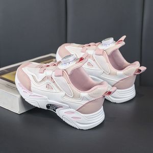 2023 Mode Hotsale Kinderschuhe Rosa Grau Rot Schwarz Grün Frühling Drehknopf Atmungsaktive Mesh Freizeitschuhe Turnschuhe Farbe80