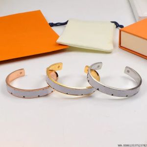 2023 Bijoux de mode Nouvelle Arrivée Vente Chaude Classique Rond Marron PU Bracelet En Cuir Bracelet En Or Chaîne Hommes Avec Tête De Verrouillage En Métal Bracelets De Charme Dans Une Boîte De Détail Cadeau