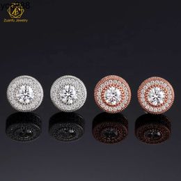 2023 Mode-sieraden Groothandel Custom Hoge Kwaliteit Vvs Moissanite Diamond Vergulde Massief Zilveren Stud Oorringen Unisex