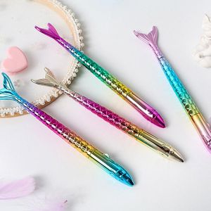 2023 mode Kawaii coloré sirène stylos étudiant écriture cadeau nouveauté sirène stylo à bille papeterie école fournitures de bureau