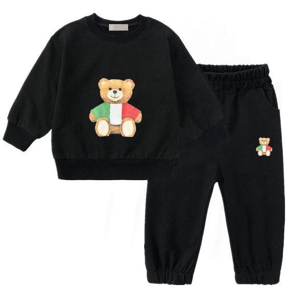 2023 Mode Enfants Sport Vêtements Ensembles Cartoon Bear Garçons Filles Sweat Pantalon 2pcs Enfants Vêtements Tenues Designer Lettres Classiques TAILLE 90-160 de la plus haute qualité.