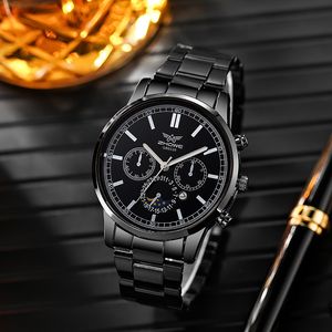 2023 mode luxe luxe heren van hoge kwaliteit kwarts horloge met superlegering metalen armbandband en super harde legeringsbehuizing