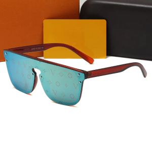 2023 Mode Luxe Man Mens Hot Designer Zonnebrillen Voor Mannen En Vrouwen Vintage Vierkante Mat Frame Letter Gedrukt Kleur film Bril Trend Leisure Stijl 1082