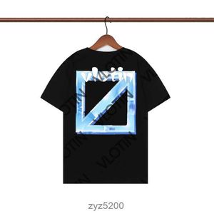 2023 Moda Luxurys Offes Ropa Camiseta para hombre y mujeres Camisetas sueltas Tops Hombre Casual Street Graffiti Shirt Sudadera Off Camisetas para hombre Offs Tops