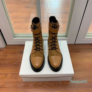 2023-Mode Martin Boot Designer de luxe Boucle en cuir Demi-botte à lacets Chaussures pour femmes Top Qualité Cowskin Cachemire Cheville 35-42