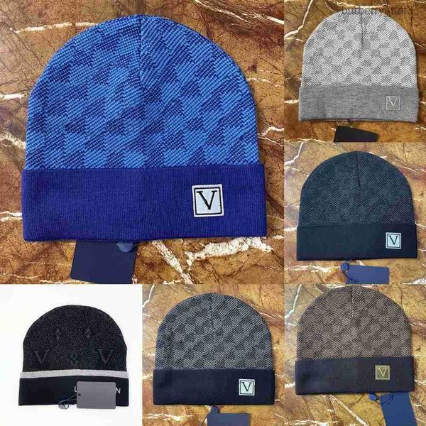 2023 mode hommes dames lettre Designer chapeau Plaid tricot crâne chapeau hiver Beanie