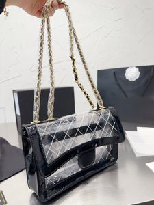 2023 mode nouveau sac à main Design de luxe sac de créateur élégant et beau sac à bandoulière Transparent sac à chaîne en métal