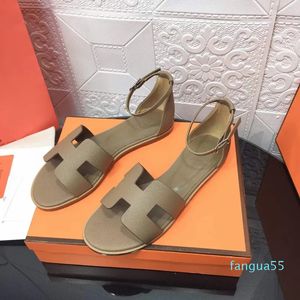 2023-Mode Zomer Vrouwen Sandalen Pumps Flats Slippers Klassieke Clare Band Peep Toes Leer Eenvoudige Designer Casuals Sandaal hoge Hakken