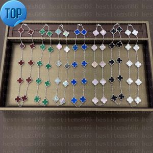 2023 Mode Vintage 4/Quatre Feuilles Trèfle Collier Élégant Dix Trèfle Classique Bracelet Collier Bijoux Pour Femmes Pendentif De Haute Qualité