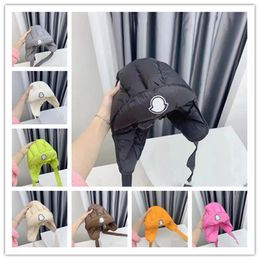 Chapeaux de styliste pour hommes et femmes, couvre-oreilles, coupe-vent, chaud, avec cordon de serrage, 9 couleurs, mode hiver 2023