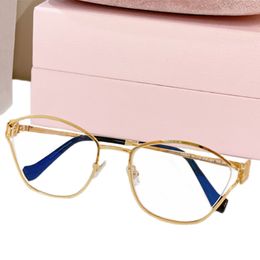 Nouvelles femmes de mode charmant cadre cateye pour verres de prescription Gold Gold Silver Color Hollow Metal Rim 55-19-140 FOLLSET DESIGN BOX