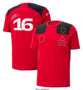 2023 Ferari El producto más nuevo F1 Fórmula Uno Equipo rojo Ropa Traje de carreras Solapa POLO Camisa Ropa Equipo Ropa de trabajo Camiseta de manga corta Hombres Personalizados