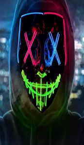 2023 Festive Party Halloween Mask a mené Light Up Funny Masks The Purge Election Year Great Festival Cosplay Costume Supplies4288537