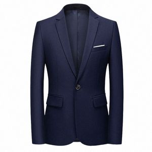 2023 Fi Nieuwe Heren Casual Busin Pak / Mannelijke Een Single Butted Blazer Jasje / 13 Kleur M-6XL c28h #