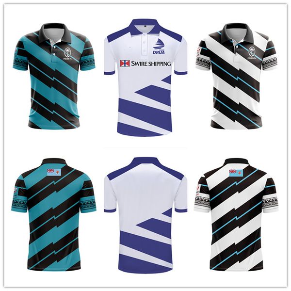 2023 Fiji 7's Drua Rugby Polo Shirt 23 24 Retro Home Away Camisas para hombres Talla S-5XL