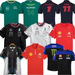 Aston Martin T-shirts pour hommes Jersey Mercedes Alonso T-shirt F1 2024 Officiel Mens Fernando Alonso T-Shirt Formule 1 Racing Suit F1 Shirt MOTO Moto