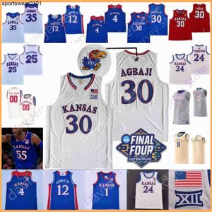 2023 Finale vier 4 Kansas Jayhawks Basketball Jersey NCAA OCHAI AGBAJI MCCORMack Wilson Harris Braun Lightfoot Remy Martin Zach