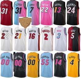 2023 Finale print basketbal Duncan Robinson Jerseys 55 Victor Oladipo 4 Haywood Highsmith 24 Robinson 25 Kyle Lowry 7 Tyler Herro 14 City Breathable Men Kids Woman