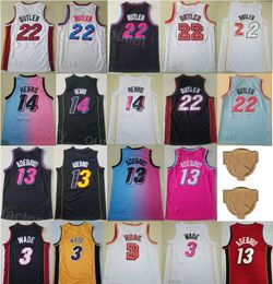 2023 Finals Tyler Herro Jersey 14 Team Basketabll Jimmy Butler 22 Bam Adebayo 13 Vice Edition Earned City Shirt Pour les fans de sport Tous cousus Respirant Vente Haut / Bon