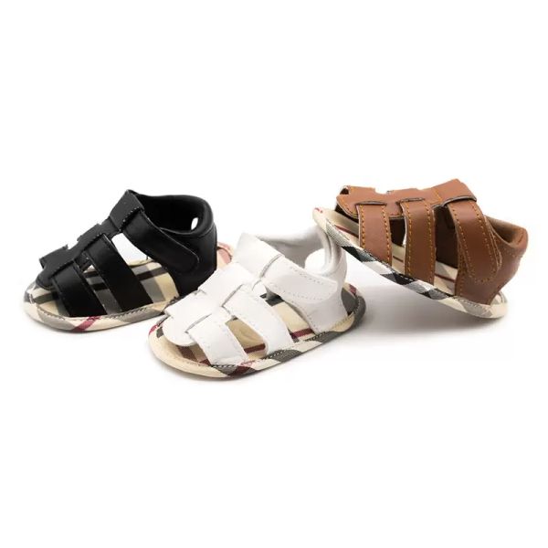 2023 First Walker Chaussures nouveau-n￩s b￩b￩ Summer Neonatal Semi-Plastique Sole Toddler Bo￮te de filles