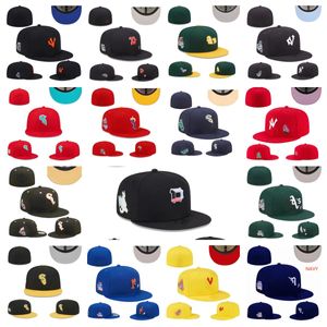 2023 Tailles de chapeaux ajustés Chapeau ajusté Baseball football Snapbacks Designer Chapeau plat Active Réglable Broderie Coton Casquettes Toute l'équipe Logo Sports de plein air Casquette en maille tailles 7-8