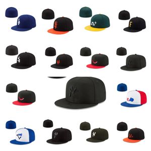 2023 Passende hoeden Snapbacks bal Designer Fit hoed Borduursel Verstelbare baseballpetten Alle teams Buitensporten Hiphop Gesloten Vissersmutsen cap maat 7-8