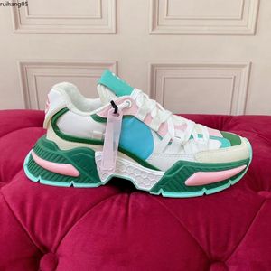 2023 Vlakke dikke zool Casual me schoenen rond teen veter sneakers lente herfst ademen comfortabele wandelschoenen unis515512