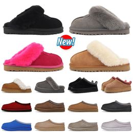 2023 Fluff Fuzz Oh Yeah Slide Slipper Diseñador Australiano WGG Classic Snow Half Slippers Scuffette II Mujer Niñas Niñas Invierno Flat Australia Ugges Furry Furry Sliders