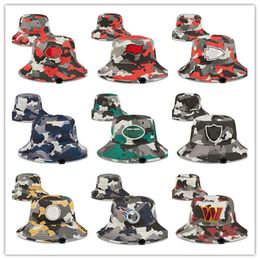 2023 Football Buckets Cap Camo Snapbacks Adjustable Team Bucket Hat All Color Mix Match Bestel alle petten