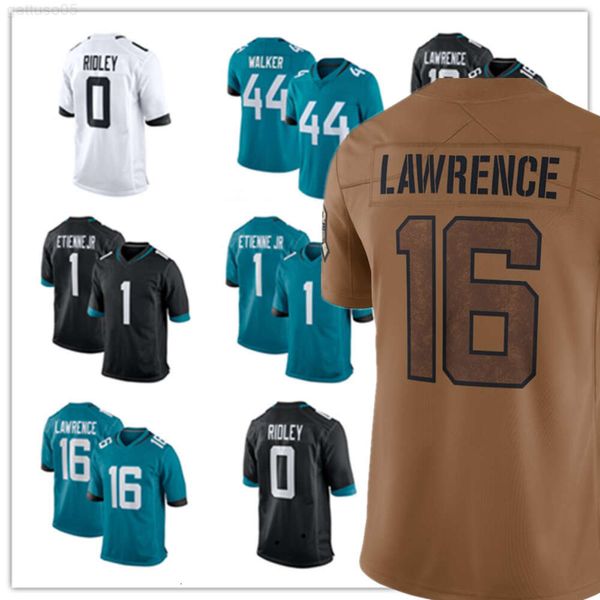 2023 camisetas de fútbol 16 Trevor Lawrence 1 Travis Etienne JR 0 Calvin''Ridley 44 Travon Walker 28 Fred Taylor 17 Evan Engram 45 K'Lavon Chaisson