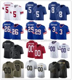 Maillots de football 2023 5 Kayvon Thibodeaux 26 Saquon Barkley 8 Daniel Jones 97 Dexter Lawrence II 29 Xavier McKinney 78 Andrew Thomas 12 Darren Waller Sterling Shepard