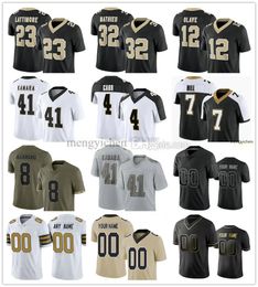 2023 camisetas de fútbol 9 Drew Brees 8 Archie Manning 3 Bobby Hebert 7 Morten Andersen 51 Sam Mills 57 Rickey Jackson 10 Tre'Quan Smith 70 Trevor Penning 75 Andrus Peat