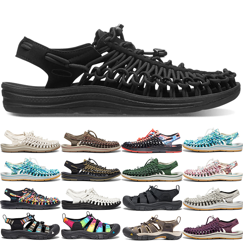 2023 Sandalias de dise￱ador de calzado zapatillas deslizantes zapatos al aire libre Keens Uneek Canvas Newport H2 Shoking Shoes para hombres para hombres y suela