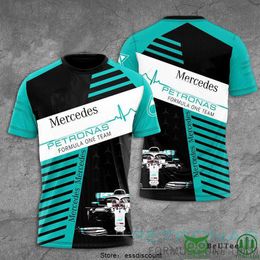 2024 Formule 1 F1 Racing Sports extérieurs Sports à manches courtes à manches coupées de rue T-shirt pour hommes