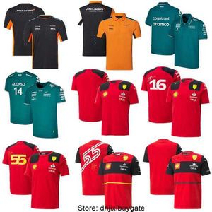 2023 Formule 1 F1 Racing Sets Carlos Sainz Charles Leclerc Fernando Alonso Set Up t-shirt Casual Ademend POLO Zomer Auto Motorsport Team Jersey Shirts