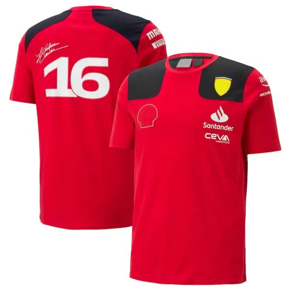 2023 Formule 1 F1 Racing Sets Carlos Sainz Charles Leclerc Fernando Alonso installe T-shirt Casual Breathable Polo Summer Car Logo Motorsport Team Jersey Shirts CCC