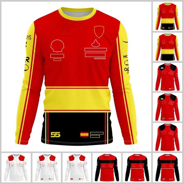 2023 Formule One Team F1 Racing Vêtements Mens T-shirt à manches longues Vêtements à séchage rapide sur mesure pour le printemps et l'automne