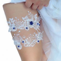 2023 FR Per perle broderie Garter Ivory Sexy S for Women Femme Bride Ring Leg Bridal Leg D7PL #