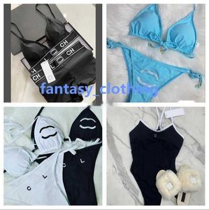 2023 France Paris Femmes Plage Noir Maillot de bain deux pièces Designers Maillots de bain Bikini Femmes Maillots de bain Maillot de bain Sexy Summer Womans Channel Bikinis